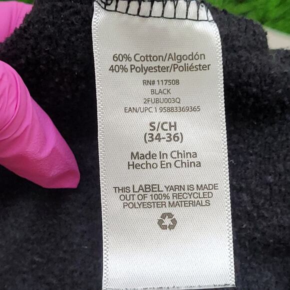 FUBU Colorblock Hoodie Small 20x24 Black Cream - Picture 8 of 13